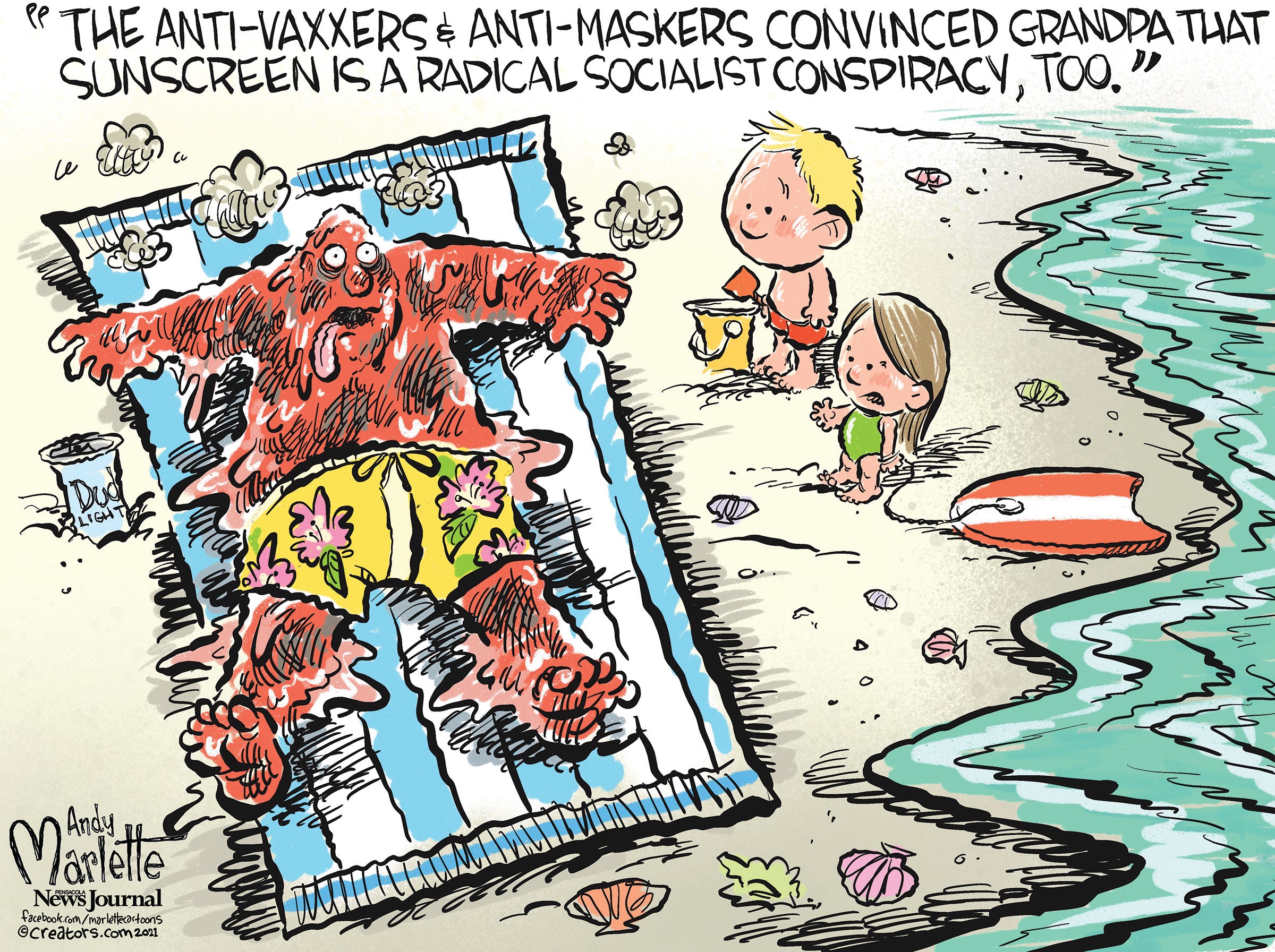 Marlette cartoon: Sunscreen, vaccines and socialism!
