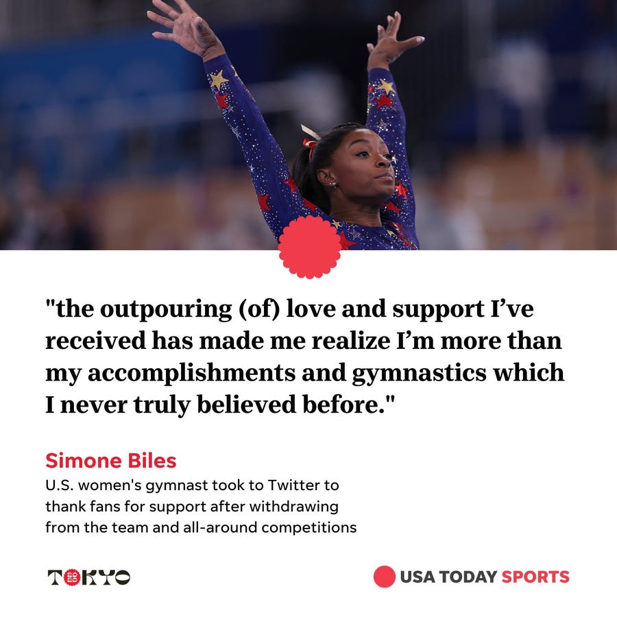 U.S. gymnast Simone Biles at the Tokyo Olympics in July 2021