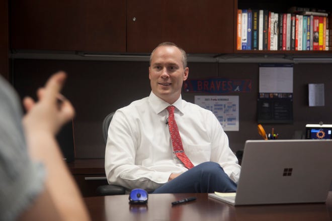 St. George City Manager Adam Lenhard speaks with The Spectrum during an interview in his office on July 29, 2021.