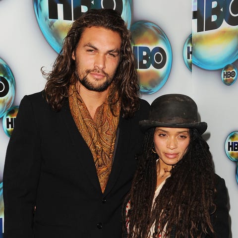 Jason Momoa (L) and Lisa Bonet arrive at HBO's Pos