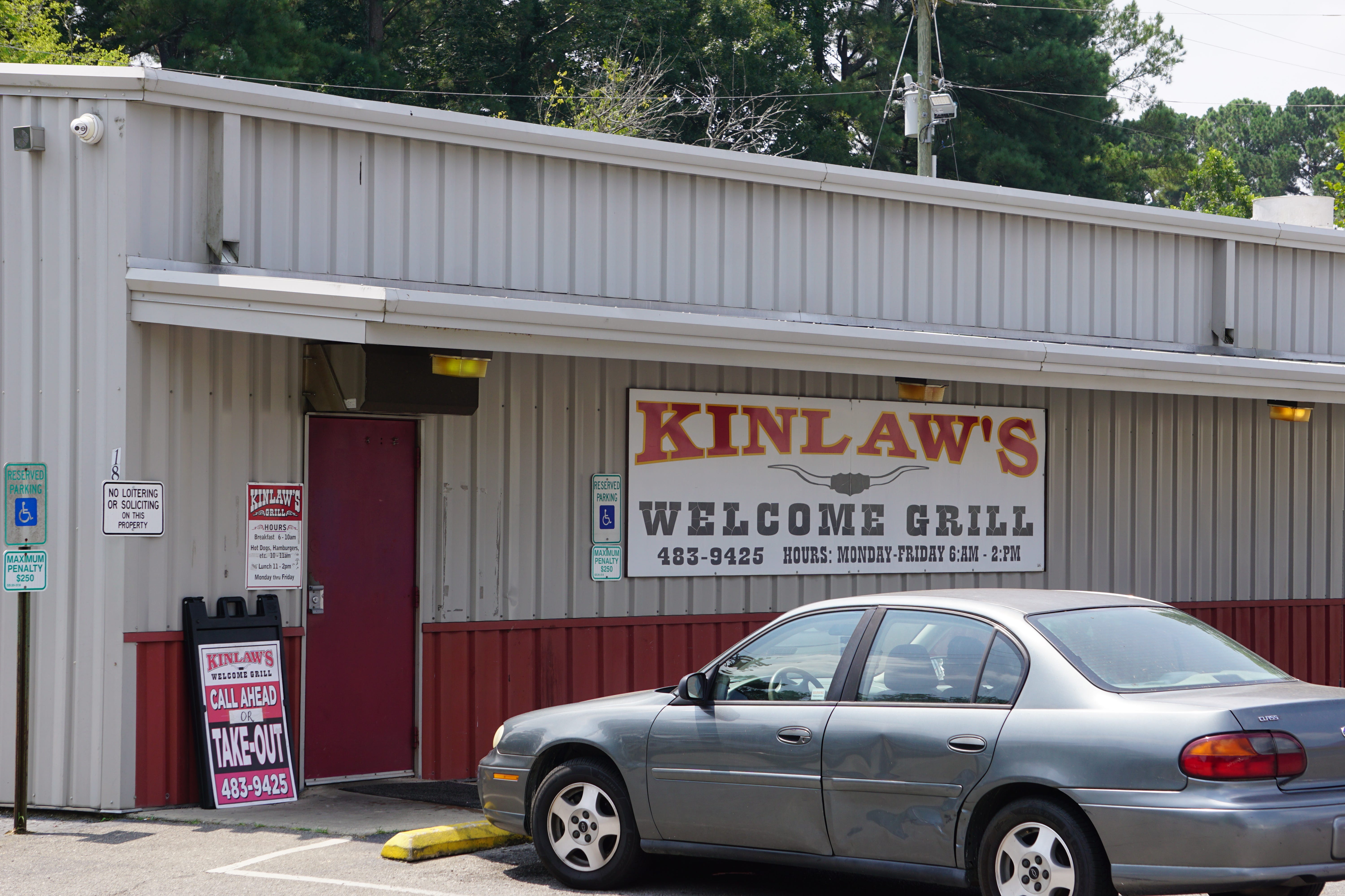 Kinlaw's Welcome Grill, which began as a small grill more than three decades ago, has been operating in its current location since 1999.