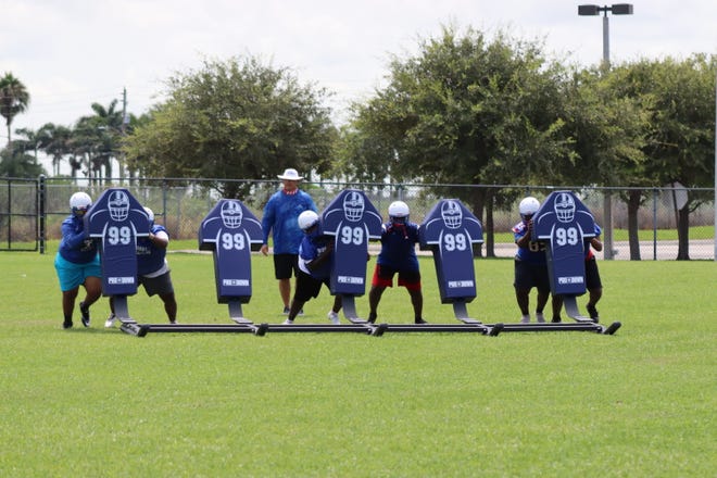 Pahokee's defensive line is ready to take on the teams to come their way this season.