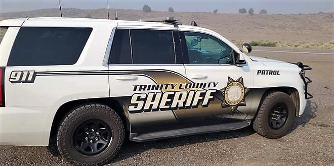 A patrol vehicle for the Trinity County Sheriff's Office.