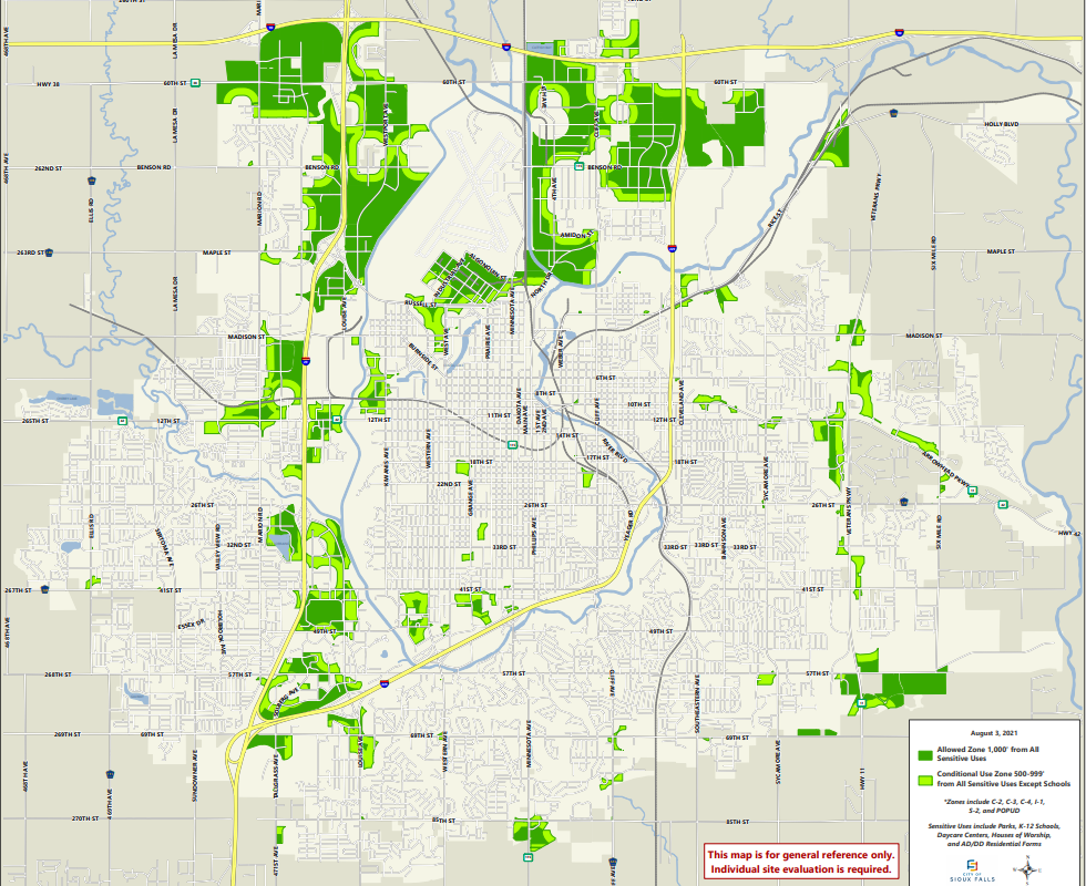 Sioux falls zone map