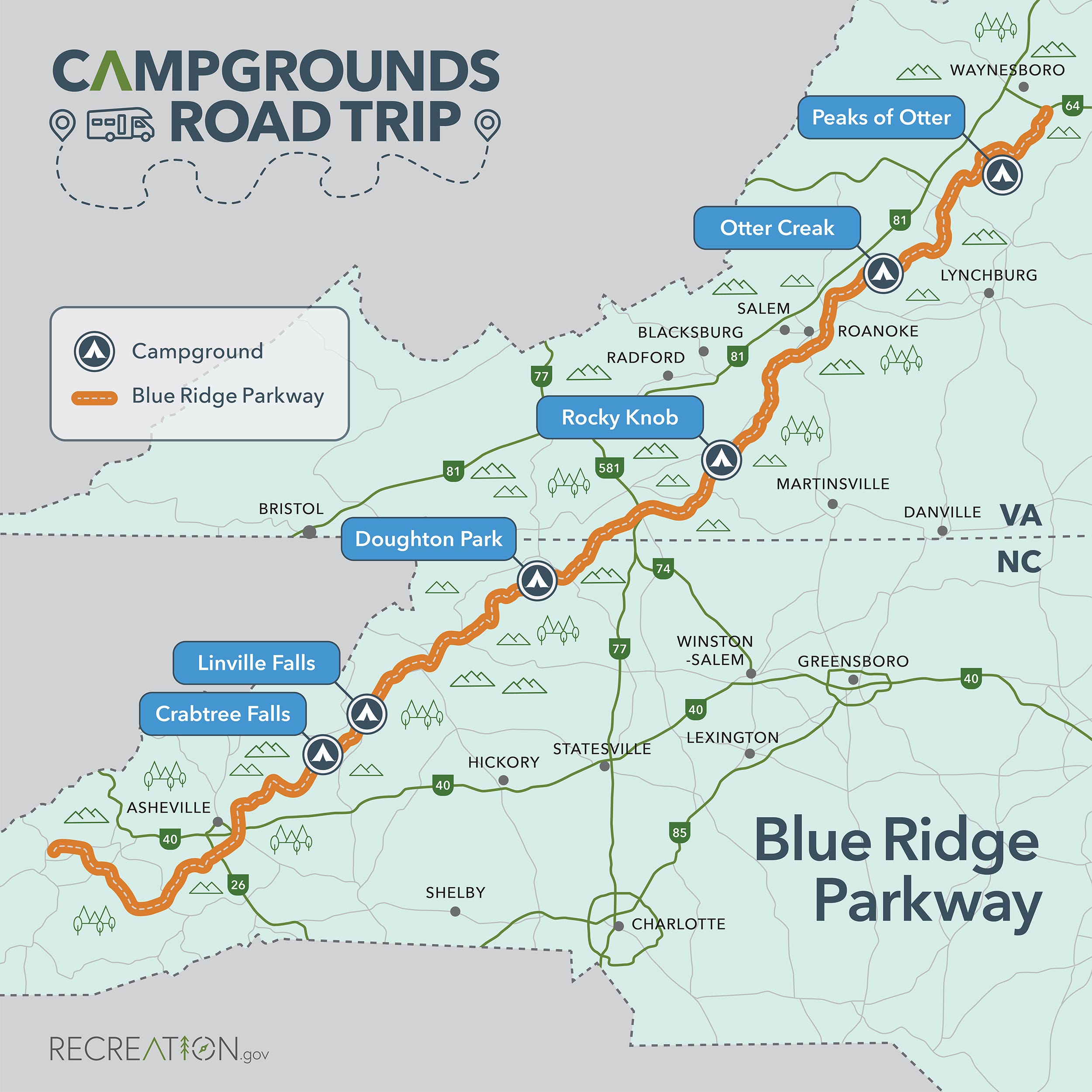 pebermynte Kilde USA Want to camp? Here are six spots off the Blue Ridge Parkway to hit up