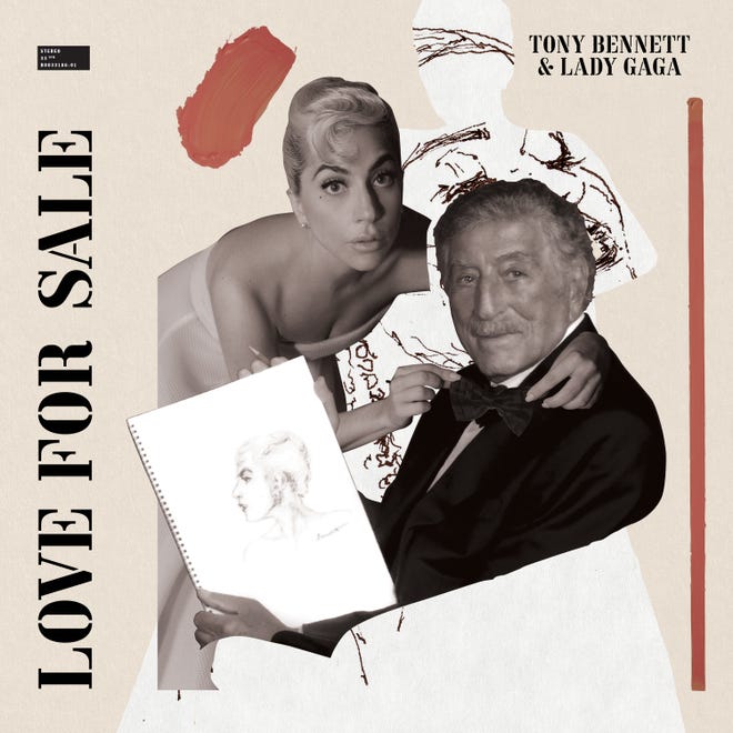 La pochette du prochain album de Tony Bennett et Lady Gaga "Amour à vendre."