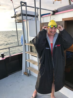 Jeannie Zappe, 55, will attempt to add her name to the list of swimmers to complete the 21-mile journey of swimming the English Channel, while also supporting the Pardee Hospital Foundation’s Women Helping Women program in honor of her mother-in-law, Carolyn Maloy.