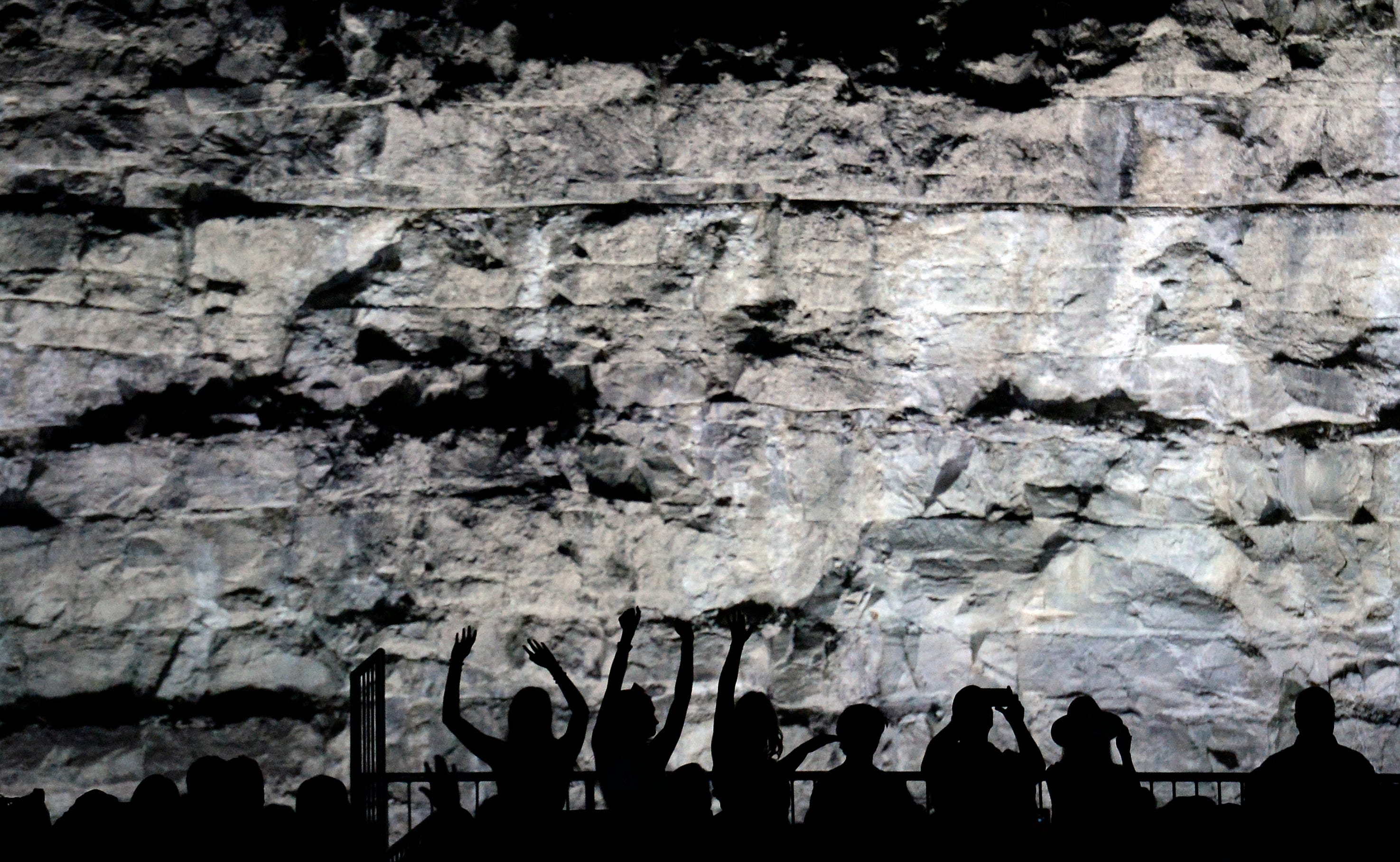 Fans cheer as they listen to Tyler Hubbard and Brian Kelley perform during the Feeding Nashville Concert at the FirstBank Amphitheater on Tuesday, August 3, 2021, at Graystone Quarry in ThompsonÕs Station, Tenn. 