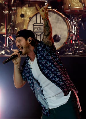 Tyler Hubbard of Florida Georgia Line performs during the Feeding Nashville Concert at the FirstBank Amphitheater on Tuesday, August 3, 2021, at Graystone Quarry in ThompsonÕs Station, Tenn. 