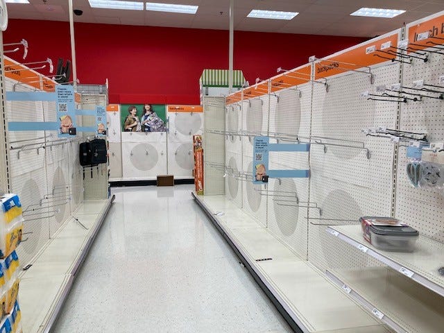 The Snellville, Georgia Target had very limited school supplies available on the night before the new school year kicked off in the area.
