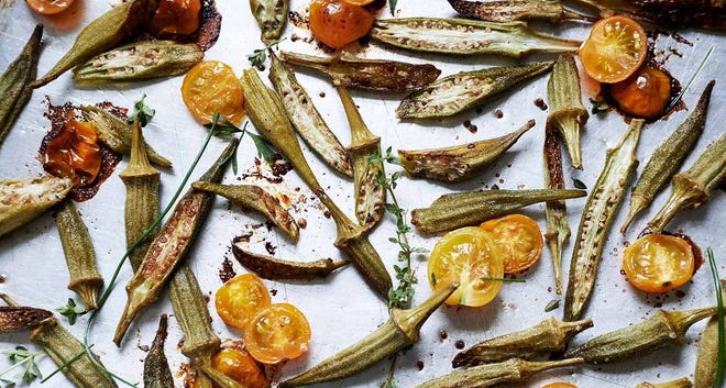 Southern Veggies Roasted Okra Tomatoes