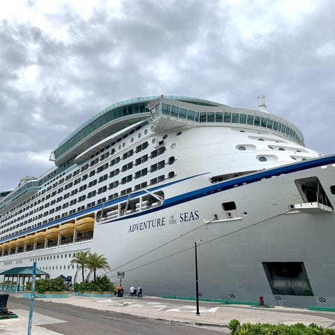 Royal Caribbean's Adventure of the Seas in port at