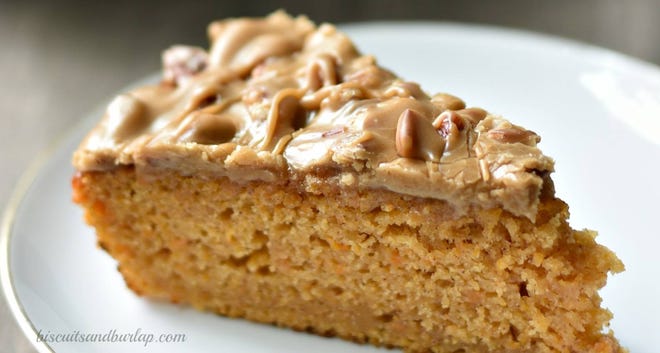 Sweet Potato Cake with Pecan Praline Icing