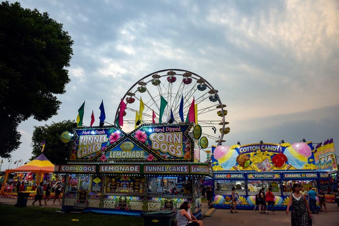 Clouds start to blow over the first day of the Sioux Empire Fair on Thursday, August 5, 2021 at the Lyons Fairgrounds in Sioux Falls.