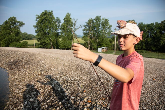 James Thompson has been fishing since he was small with his 4-H project focusing on fishing and catching bait without spending a dime.    