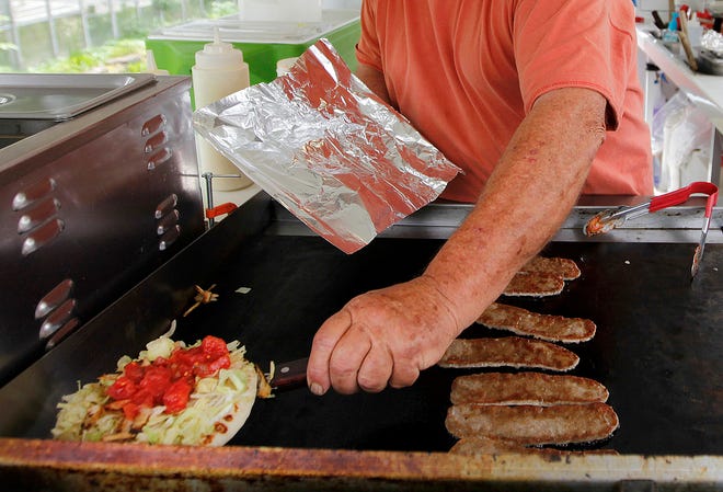 Food truck gyro eating would be one of Joe Blundo's suggested Suburban Olympics events.