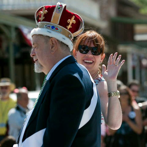 Robert Ringwald rides with his daughter, actress M