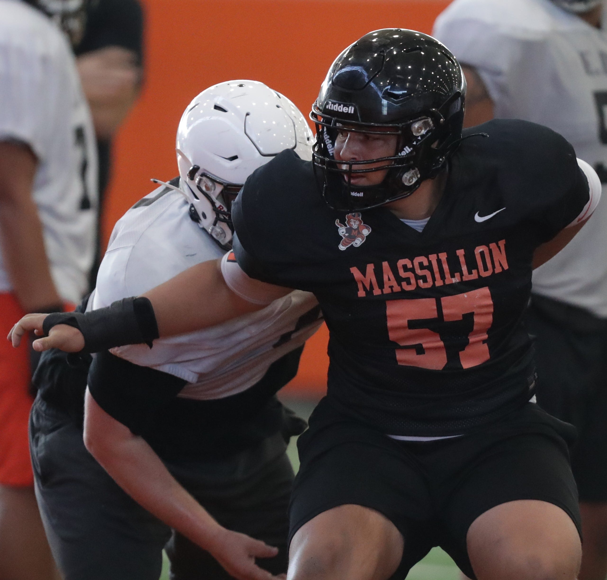 Massillon Tigers football Jaiden Woods starting center hard work