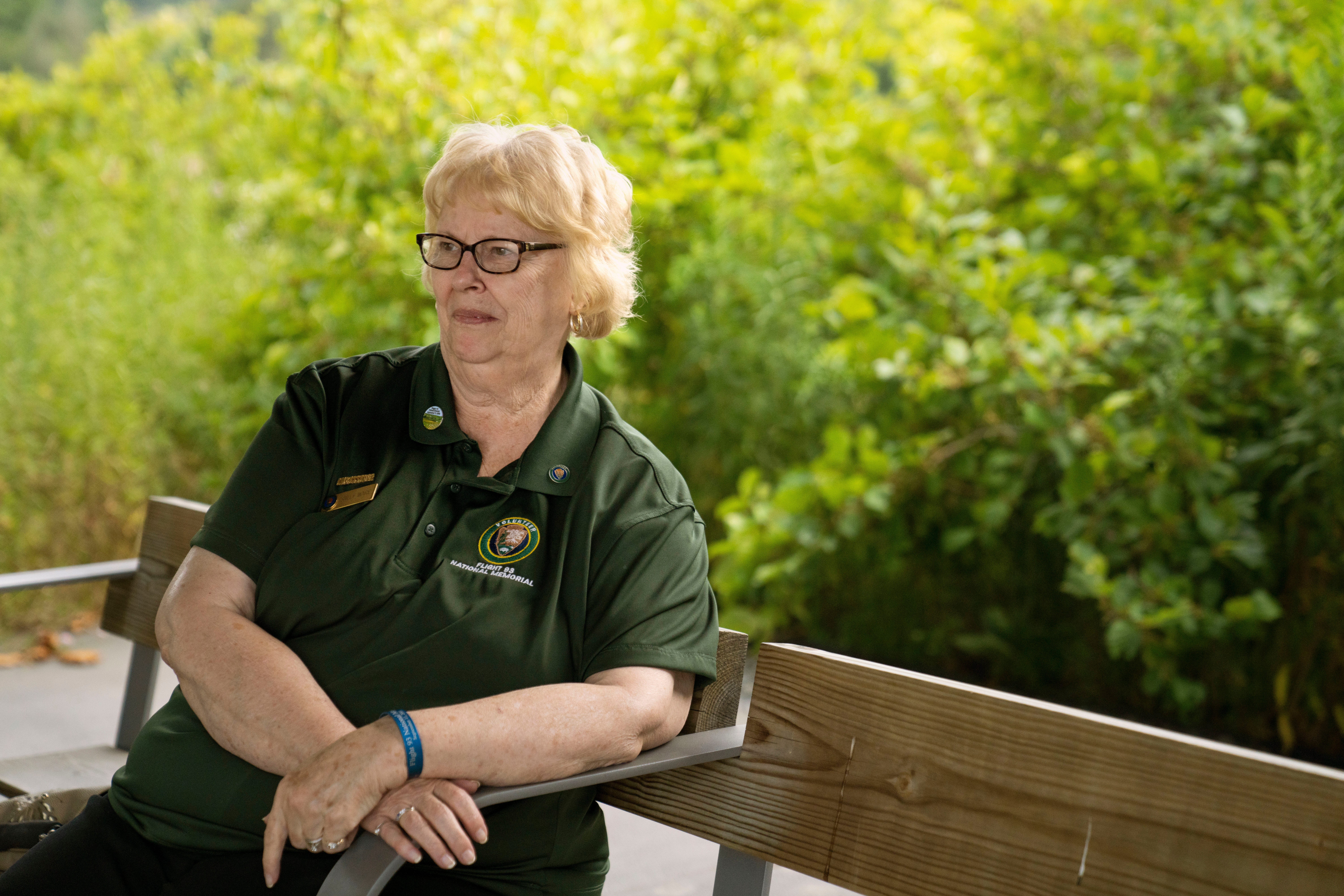 Flight 93 National Memorial Volunteer Ambassador Sally Ware at the memorial in Stoystown, PA, on Wednesday, August 4, 2021.