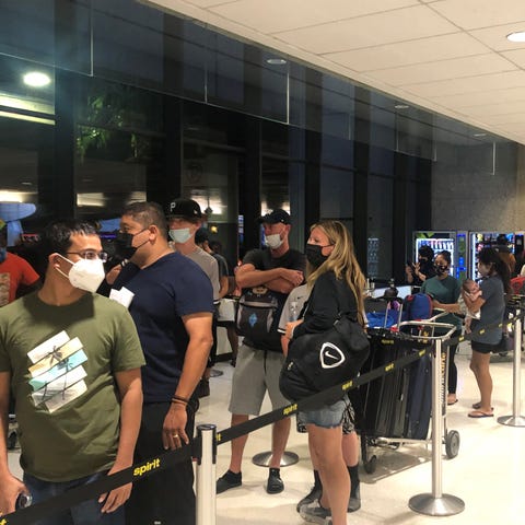 Spirit  Airlines' passengers at Fort Lauderdale In