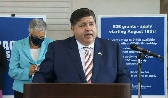Gov. JB Pritzker on Wednesday announces a $250 million "Back to Business" grant program, funded through federal relief programs that will launch next week.