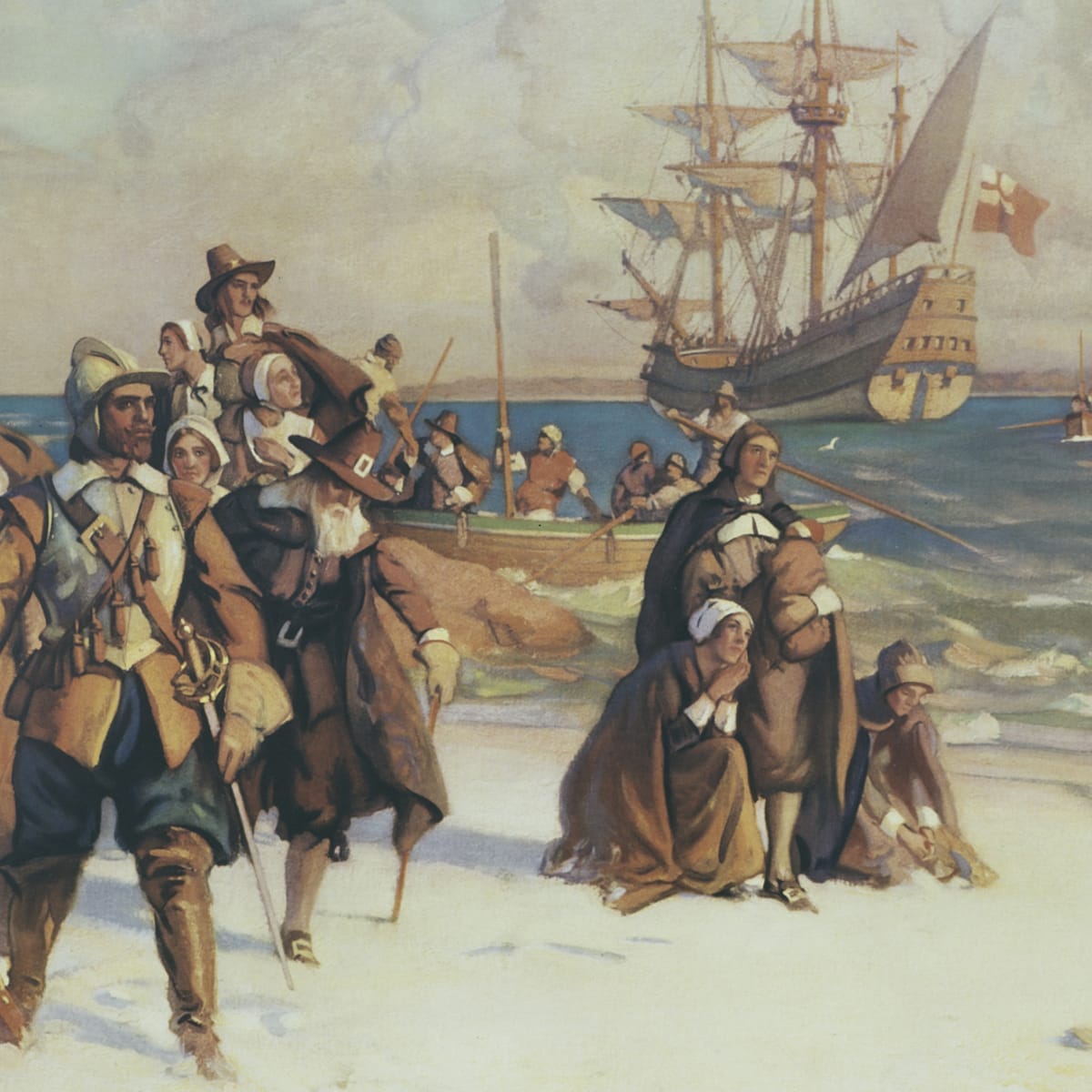 День пилигримов. Mayflower Pilgrims. Колонисты Северной Америки 17 век. Пилигримы в Америке. 1620 Год.