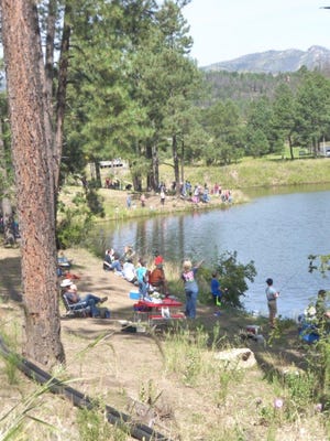 Grindstone Lake in Ruidoso is pictured in 2015. This year’s Youth Fishing Day will be held on August 14 at Grindstone Lake and is free for kids 12 and under.