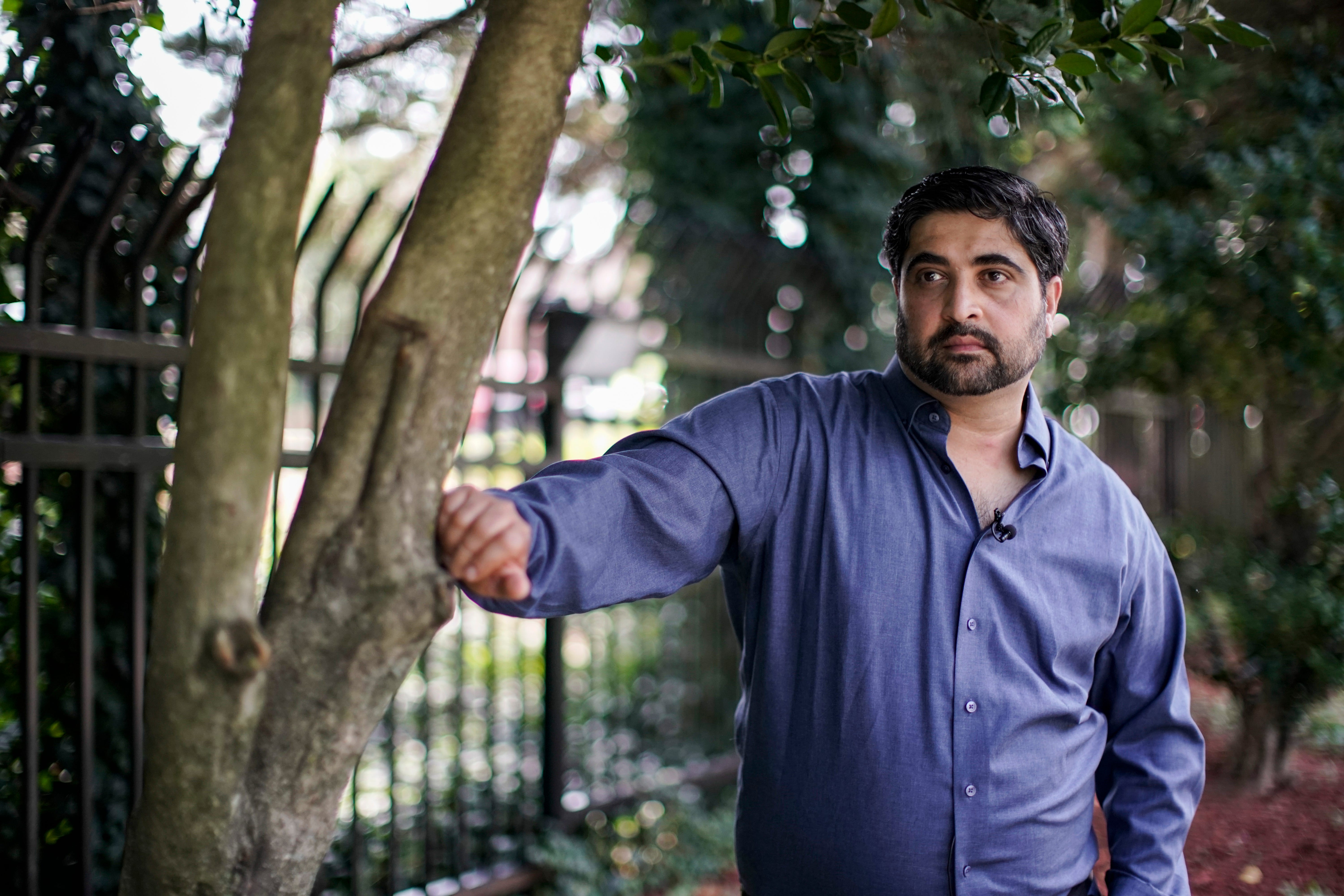Muhammad Syed of Washington D.C., outside a mosque in Virginia. He left the Muslim religion in 2007 and later founded the nonprofit Ex-Muslims of North America, which helps others making the transition.