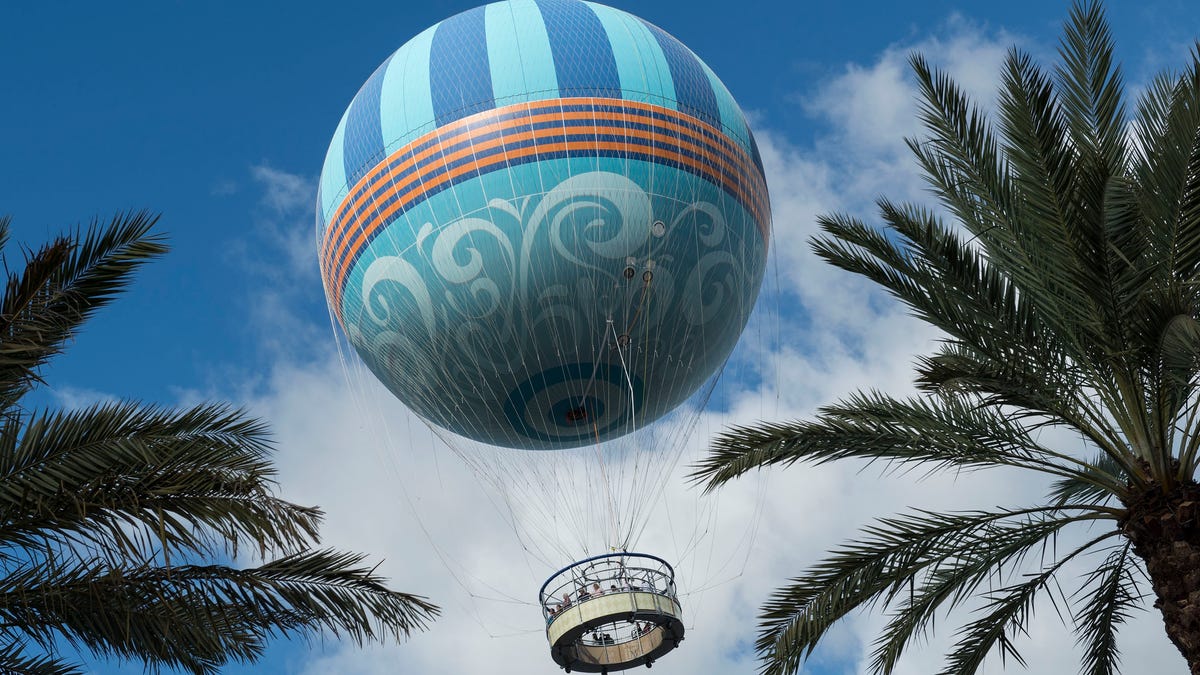 Aerophile can carry more than two dozen passengers 400 feet over Disney Springs.
