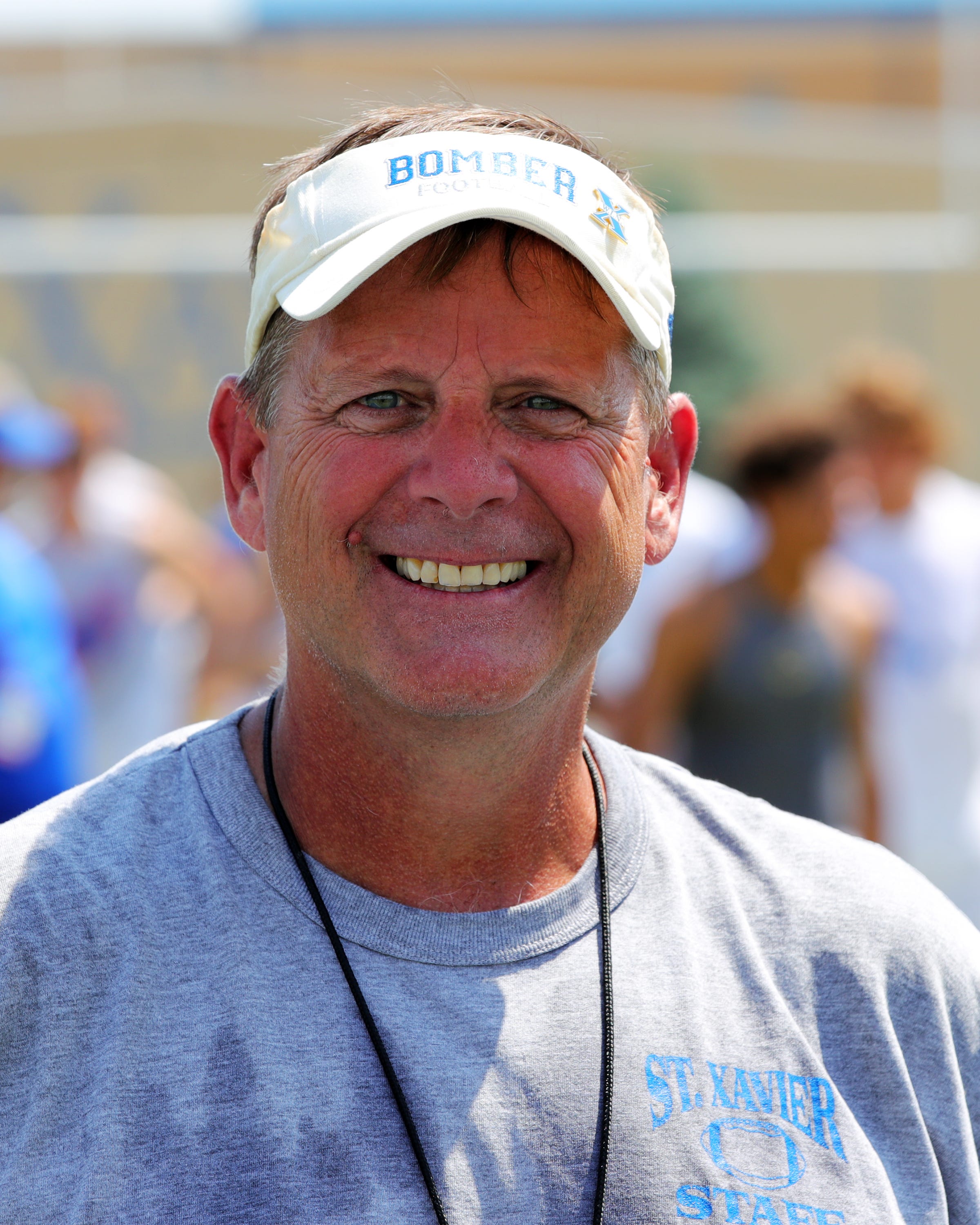 St. Xavier head coach Steve Specht just finished coaching a scrimmage game between Massillon and St. Xavier high schools Aug. 12, 2021.