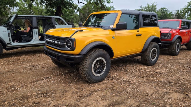The 2021 Ford Bronco comes in a variety of colors and 2-or-4-door configurations. Removable doors standard.