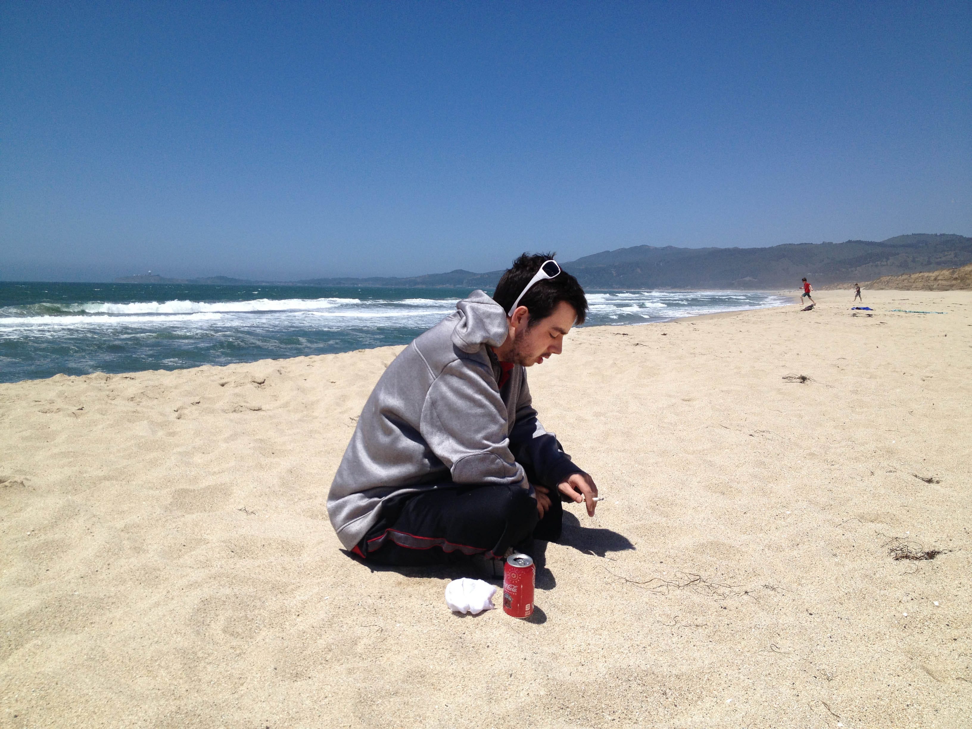 When Debbie returned to pick up Rob she was able to persuade him to visit the beach. She would remember it as the only bright moment on her trip back to California.