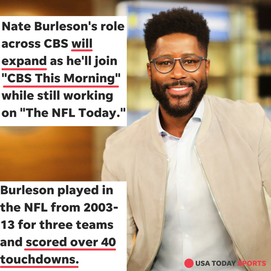 Nate Burleson on the set of "CBS This Morning"