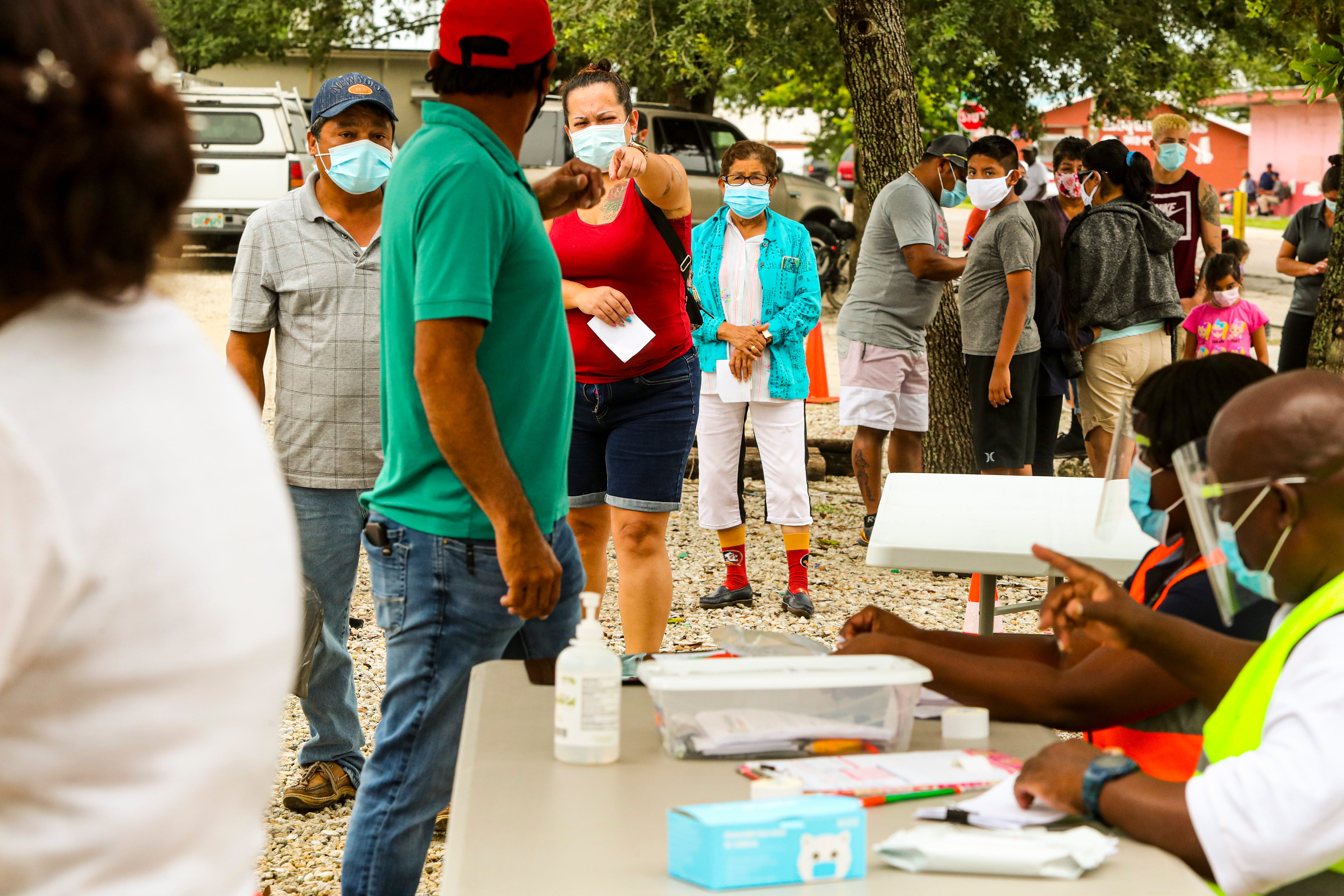 A busy COVID-19 testing event on Aug. 4, 2021, in Immokalee, Florida.