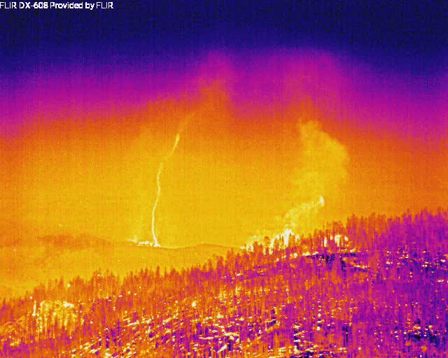 Fire whirls from Dixie Fire caught on infrared camera in California