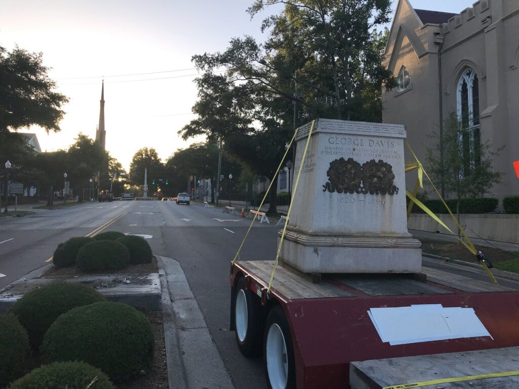 Wilmington, NC, removes Confederate monument pedestals early Sunday