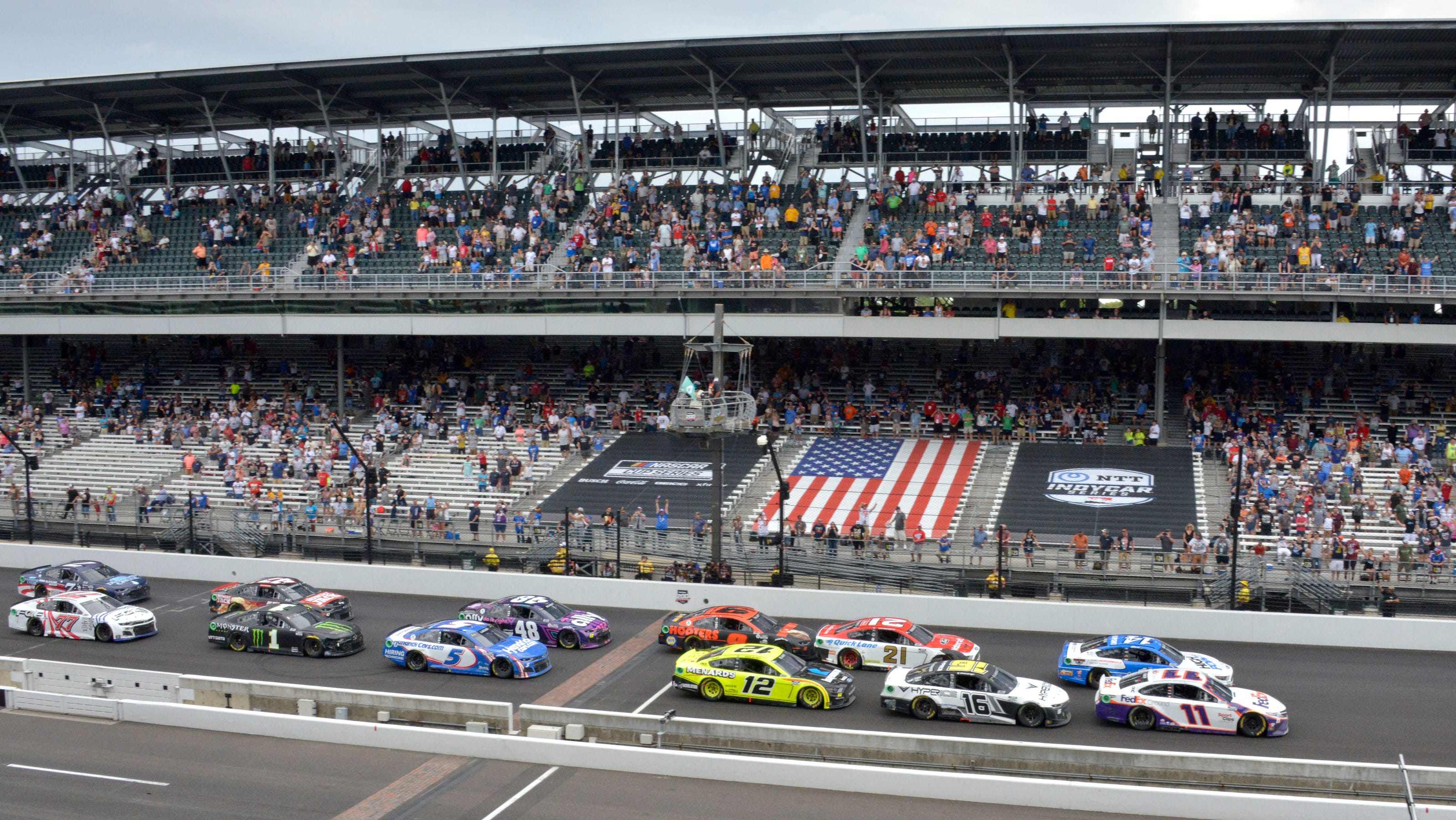 Nascar Chase Briscoe Knocks Leader Denny Hamlin Out Of Ims Race Nascar Chase Briscoe Knocks Leader Denny Hamlin Out Of Ims Race
