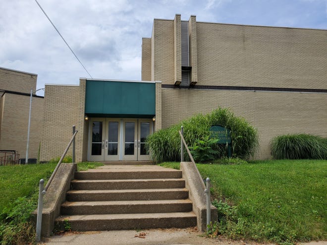 Shown in this photo on Sunday is the Mercyhurst North East Aquatics Center on North Lake Street. The natatorium would be renovated by the prospective buyer of the Mercyhurst North East campus, Blue Ocean Investments, as part of a $13 million investment that would also include the construction of a 70,000 square-foot sports complex.