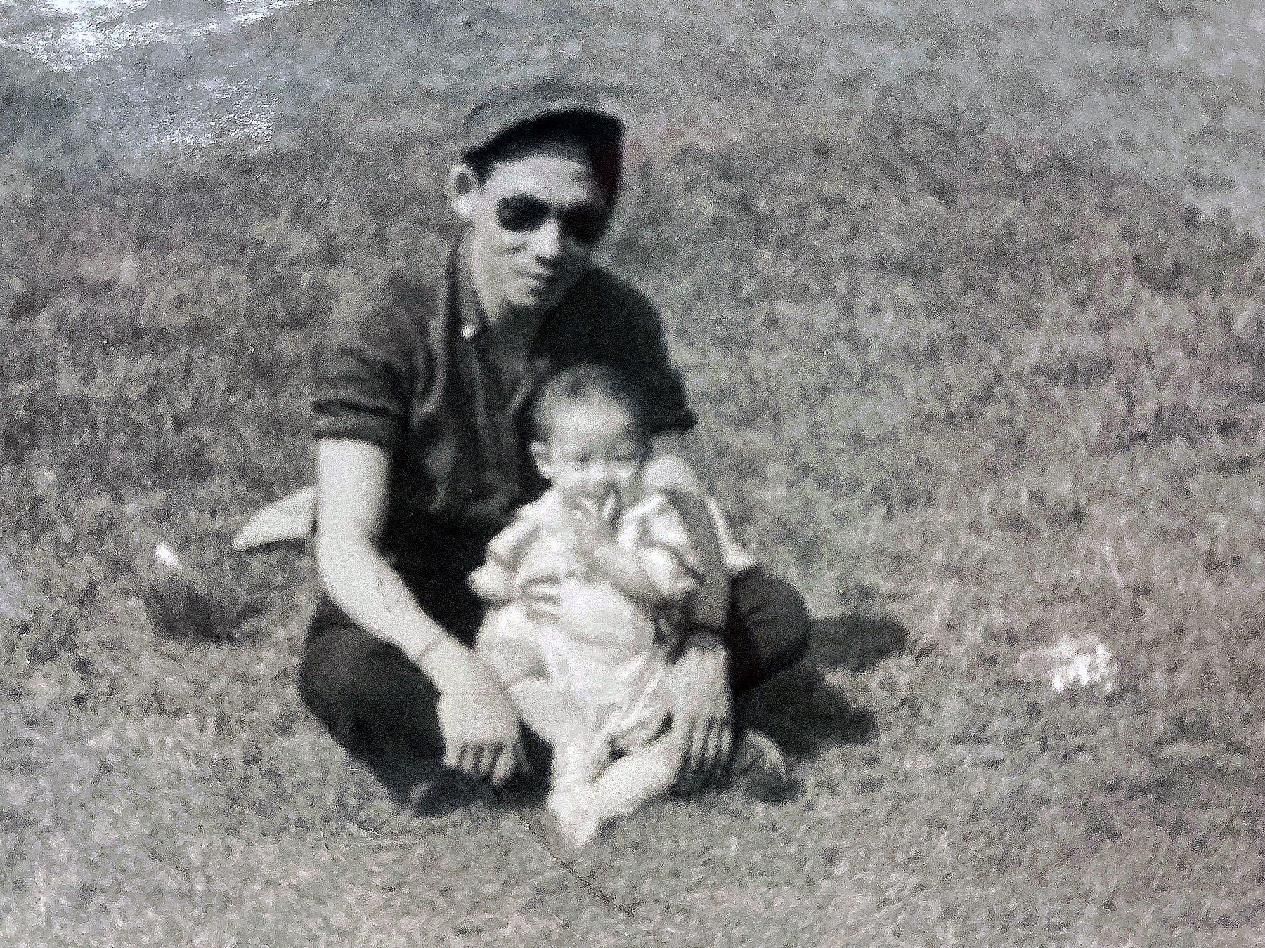 David Ng's father, Ng Chong Hing, with David as a baby.