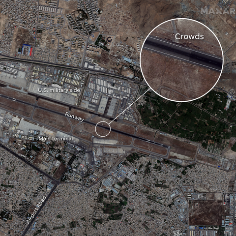 Satellite image of Hamid Karzai International Airp