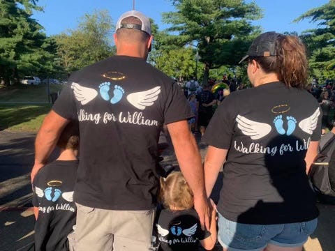 For the Elephant Run 5K, a fundraiser for Forget-Me-Not Baskets, families have the option to customize sleeves of T-shirts with their child’s name, and each family can fill out a sign that is placed along the course.