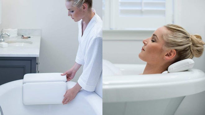 Keep comfortable during a bath with the Gorilla Grip Spa Bath Pillow.