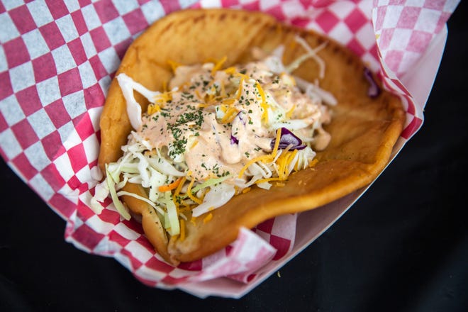 Last year, the chicken egg salad with Indian fry bread from Cluck'n Coop won the People's Choice Best New Food of the 2021 Iowa State Fair.
