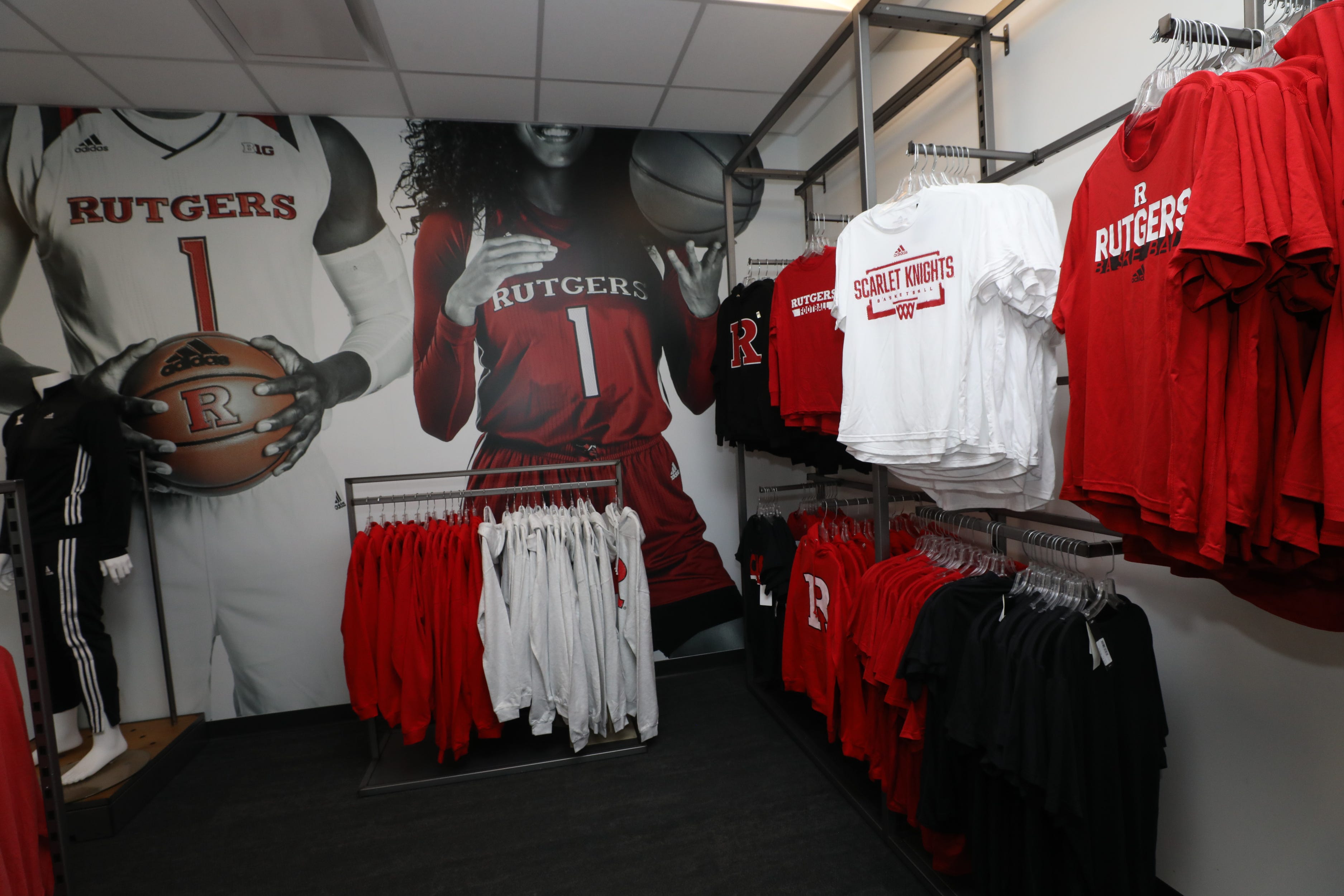 The Rutgers souvenir store located in the RWJ Barnabas Health Athletic Performance Center, part of the multiple new and upgraded athletic facilities on the campus of Rutgers University as seen at their Piscataway campus on August 5, 2021.