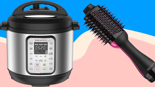 An Instant Pot multicooker and a hair-drying brush are among the top Amazon deals today.