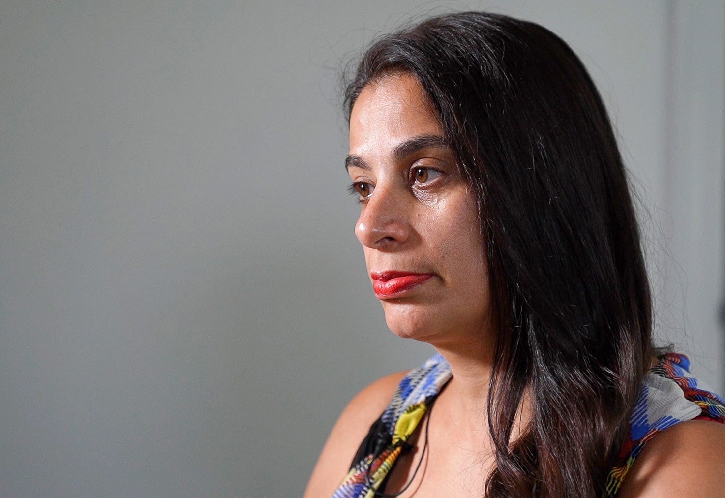 Maysoon Zayid, a comedian from Cliffside Park, speaks on her experiences as a Muslim American in the wake of the terrorist attacks of September 11, 2001. Interviewed in her office in Englewood Cliffs on Thursday, July 1, 2021.