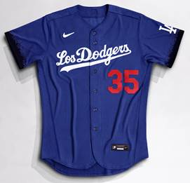 dodgers home jersey color
