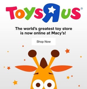 Toys R Us is making a comeback with Macy's.