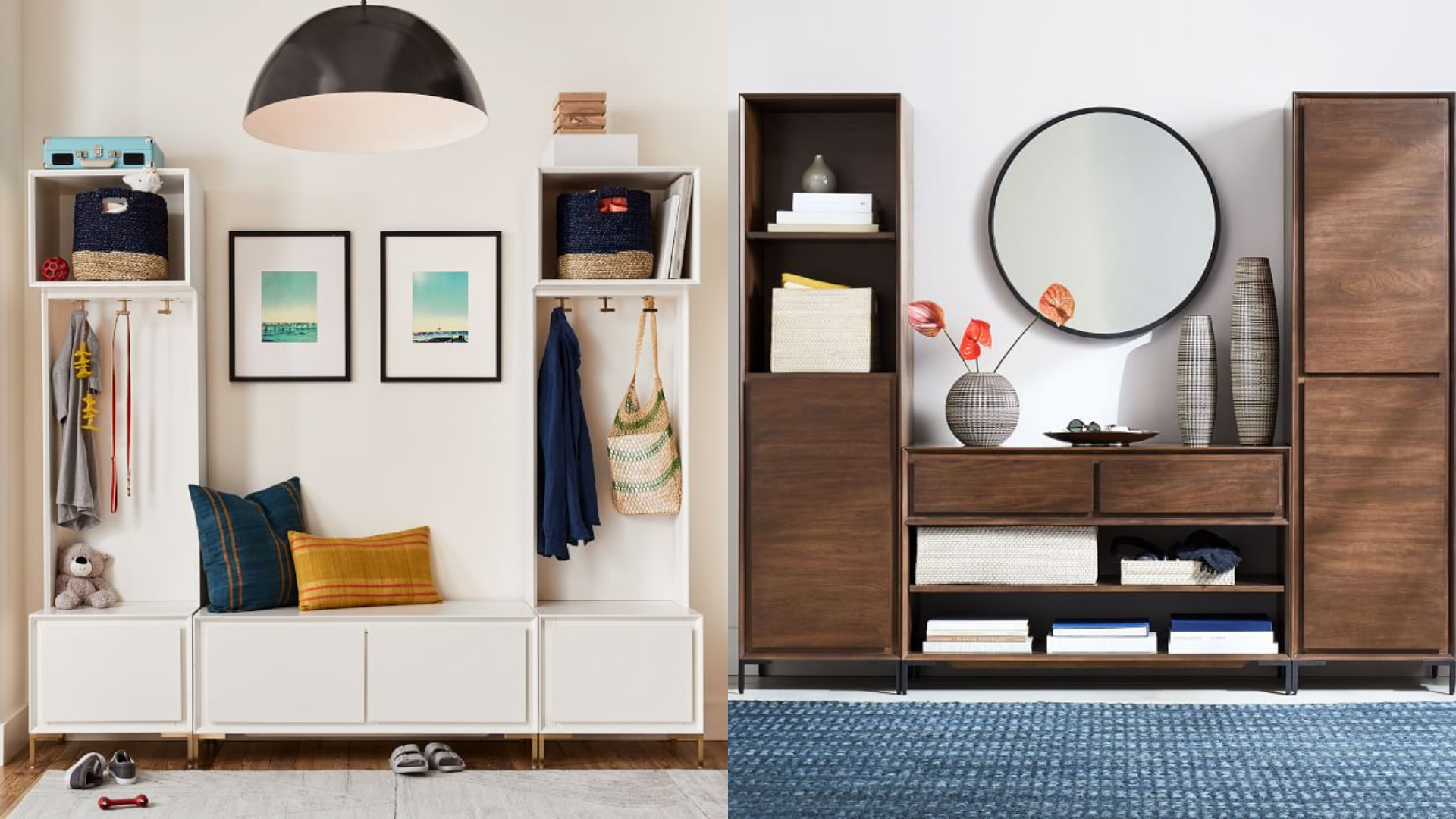 entryway storage bench