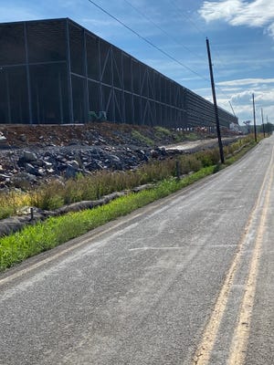 The Walmart e-fulfillment center under construction in Antrim Township, and pictured here from Milnor Road, will employ about 2,000 people, Mike Ross, president of Franklin County Area Development Corp., said during a Greencastle-Antrim Chamber of Commerce breakfast meeting on Aug. 19.